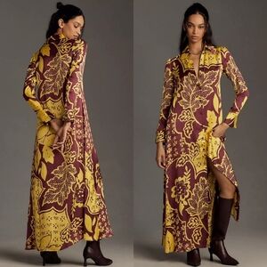 Anthropologie Corey Lynn Calter Long-sleeve printed shirt dress